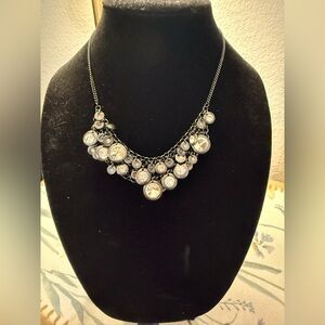 Elegant Silver and Black Women's Necklace